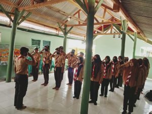 Anggota Koramil 410-01/Panjang Laksanakan Pembinaan Rutin Saka Wira Kartika Sanggar KH Agus Salim