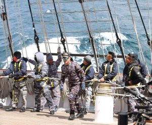 Satuan Latih Kartika Jala Krida 2023 Melintas Greenwich Inggris