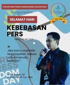 FOR-WIN Suarakan Kebebasan Pers di Hari Pers Internasional, Jika Bisa Menulis, Tulislah!