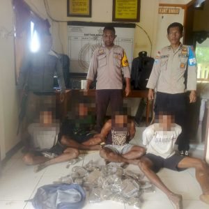 Polsek Arso Timur Bongkar Peredaran Ganja Lintas Batas, 5 Terduga Pelaku Diamankan