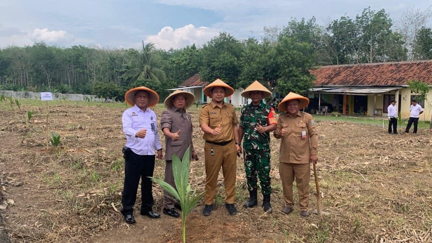 Dukung Ketahanan Pangan Nasional, Lapas Way Kanan Tanam 200 Bibit Pohon Kelapa