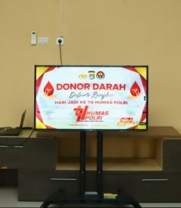 Polres Tulang Bawang Barat Gelar Donor Darah Serentak dalam Rangka HUT Humas Polri ke 74