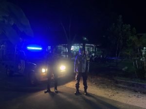 Ciptakan Situasi Aman dan Kondusif, Polsek Tumijajar Gelar Patroli Malam